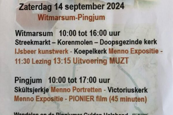 Open Monumentendag – UIT markt – Witmarsum en Pingjum